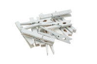 Klamerki ozdobne 7,2cm białe SPB72 Brewis